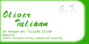 oliver tulipan business card