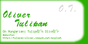 oliver tulipan business card